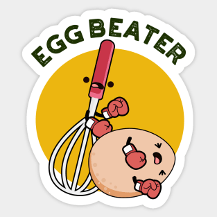 Egg Beater Funny Boxing Pun Sticker